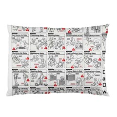 White Printer Paper With Text Overlay Humor Dark Humor Infographics Pillow Case by Salman4z