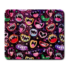 Funny Monster Mouths Large Mousepad by Salman4z