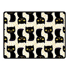 Black Cats And Dots Koteto Cat Pattern Kitty Fleece Blanket (small) by Salman4z