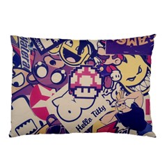 Retro Cartoon Hello Titty Parody Pillow Case by Salman4z