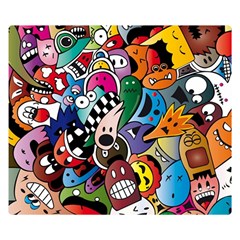 Cartoon Explosion Cartoon Characters Funny Two Sides Premium Plush Fleece Blanket (small) by Salman4z