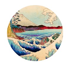 Wave Japanese Mount Fuji Woodblock Print Ocean Mini Round Pill Box (pack Of 3) by Salman4z