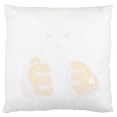 Boxing Cat Large Premium Plush Fleece Cushion Case (one Side) by JayEdden