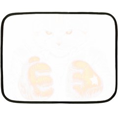 Boxing Cat Fleece Blanket (mini) by JayEdden