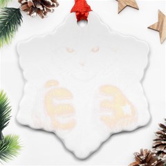 Boxing Cat Ornament (snowflake) by JayEdden