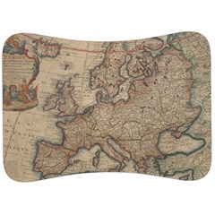 Vintage Europe Map Velour Seat Head Rest Cushion by Sudheng