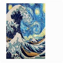 The Great Wave Of Kanagawa Painting Starry Night Van Gogh Large Garden Flag (two Sides) by Sudheng