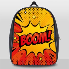 Explosion Boom Pop Art Style School Bag (large) by Sudheng