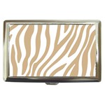 Brown Zebra Vibes Animal Print  Cigarette Money Case Front