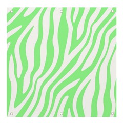 Green Zebra Vibes Animal Print  Banner And Sign 4  X 4  by ConteMonfrey