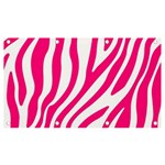 Pink Fucsia Zebra Vibes Animal Print Banner and Sign 7  x 4  Front