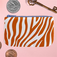 Orange Zebra Vibes Animal Print   Large Coin Purse by ConteMonfrey