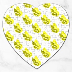 Yellow Butterflies On Their Own Way Jigsaw Puzzle (heart) by ConteMonfrey