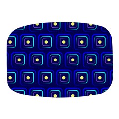 Blue Neon Squares - Modern Abstract Mini Square Pill Box by ConteMonfrey