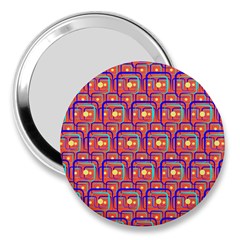 Pink Yellow Neon Squares - Modern Abstract 3  Handbag Mirrors by ConteMonfrey