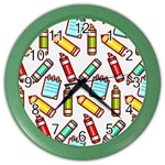 Seamless Pixel Art Pattern Color Wall Clock Front