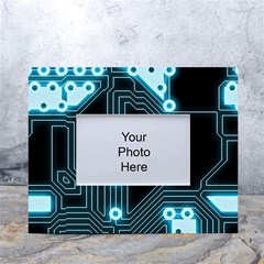 A Completely Seamless Background Design Circuitry White Tabletop Photo Frame 4 x6  by Amaryn4rt