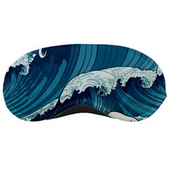 Waves Ocean Sea Pattern Water Tsunami Rough Seas Sleeping Mask by Wegoenart