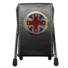 Union Jack Flag Uk Patriotic Pen Holder Desk Clock by Celenk