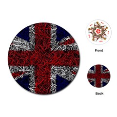 Union Jack Flag Uk Patriotic Playing Cards Single Design (round) by Celenk