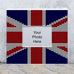 Union Jack Flag British Flag White Wall Photo Frame 5  X 7  by Celenk