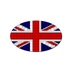 Union Jack Flag Uk Patriotic Sticker (oval) by Celenk