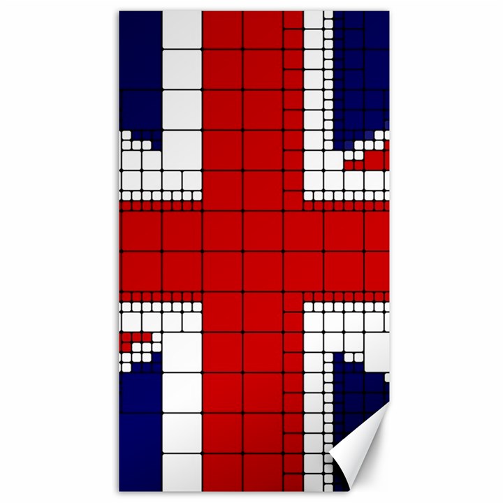 Union Jack Flag Uk Patriotic Canvas 40  x 72 