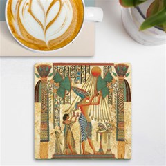 Egyptian Man Sun God Ra Amun Uv Print Square Tile Coaster  by Celenk