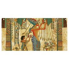 Egyptian Man Sun God Ra Amun Banner And Sign 8  X 4  by Celenk