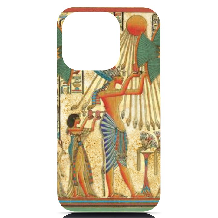 Egyptian Man Sun God Ra Amun iPhone 14 Pro Black UV Print Case