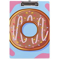 Dessert Food Donut Sweet Decor Chocolate Bread A4 Acrylic Clipboard by Uceng