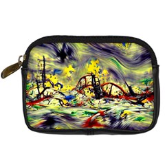 Abstract Arts Psychedelic Art Experimental Digital Camera Leather Case by Uceng