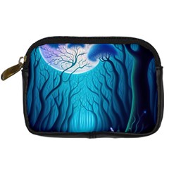 Blue Forrest Jungle,tree Trees Nature Landscape Digital Camera Leather Case by Uceng