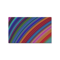 Multicolored Stripe Curve Striped Background Sticker (rectangular) by Uceng