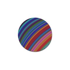 Multicolored Stripe Curve Striped Background Golf Ball Marker (10 Pack) by Uceng