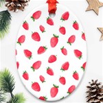 Strawberry Oval Ornament (Two Sides) Front