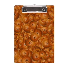 Fruity Fun Tangerine Print Pattern A5 Acrylic Clipboard by dflcprintsclothing