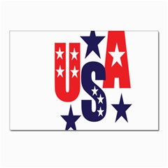 Usa Stars Fourth Of July Symbol America Usa Stars Postcard 4 x 6  (pkg Of 10) by Wegoenart