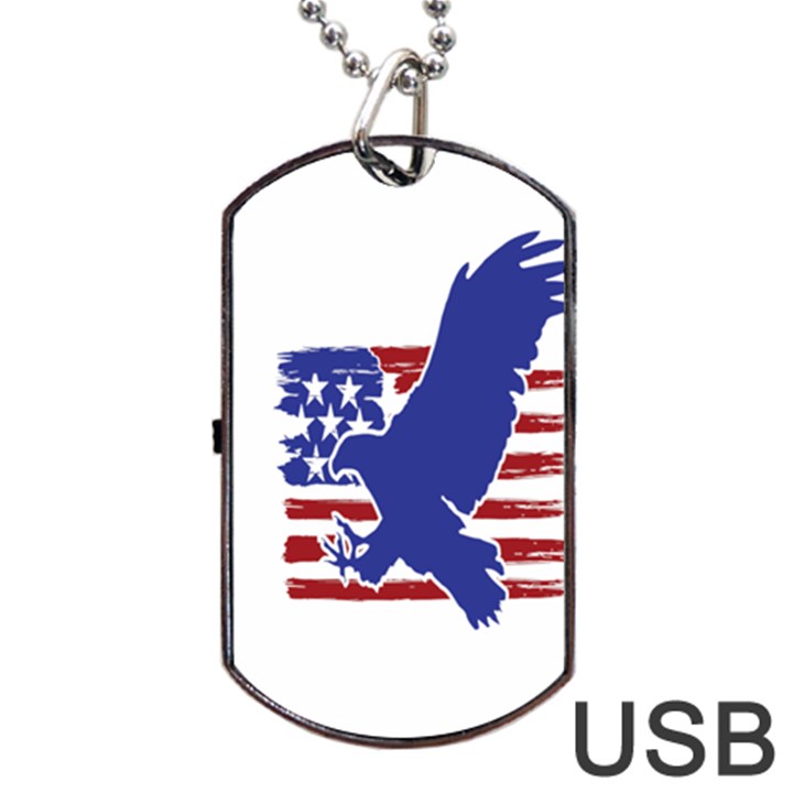 Usa Flag Eagle Symbol American Bald Eagle Country Dog Tag USB Flash (Two Sides)