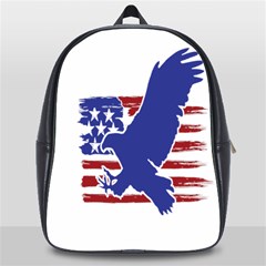 Usa Flag Eagle Symbol American Bald Eagle Country School Bag (xl) by Wegoenart