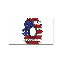 Us Flag Flower Sunshine Flag America Usa Sticker (rectangular) by Wegoenart