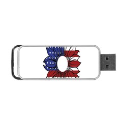 Us Flag Flower Sunshine Flag America Usa Portable Usb Flash (two Sides) by Wegoenart