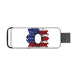 Us Flag Flower Sunshine Flag America Usa Portable USB Flash (Two Sides) Back