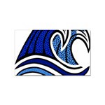 Print Water Waves Sticker (Rectangular) Front