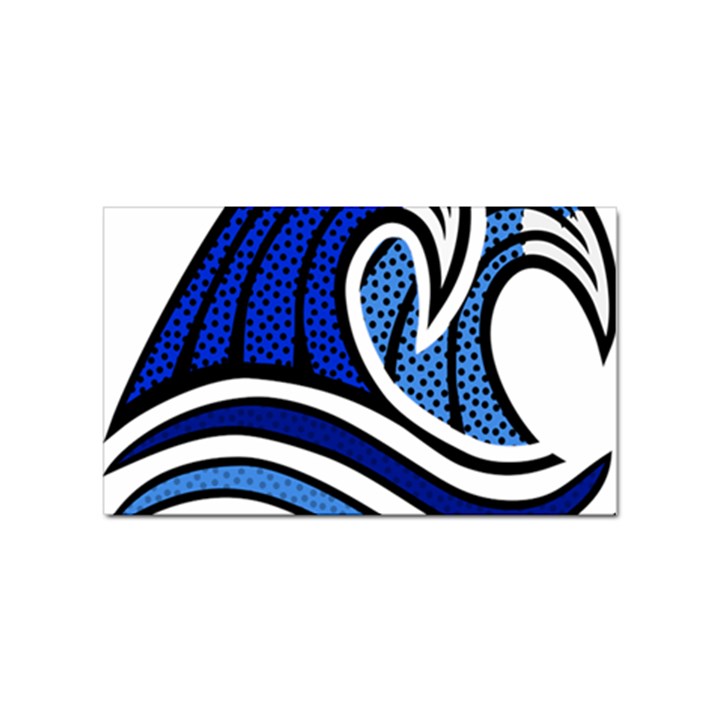 Print Water Waves Sticker (Rectangular)