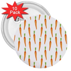 Carrot 3  Buttons (10 Pack)  by SychEva