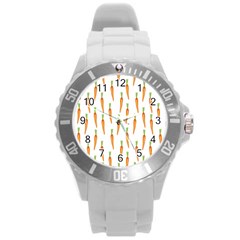 Carrot Round Plastic Sport Watch (l) by SychEva