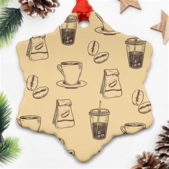 Coffee-56 Snowflake Ornament (two Sides) by nateshop