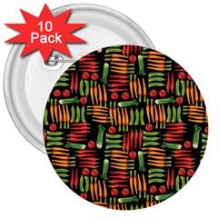 Vegetable 3  Buttons (10 Pack)  by SychEva