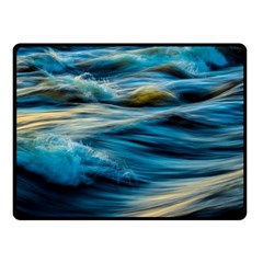 Waves Wave Water Blue Sea Ocean Abstract Fleece Blanket (small) by Salman4z